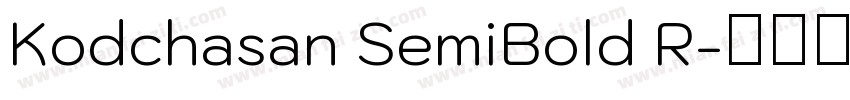 Kodchasan SemiBold R字体转换